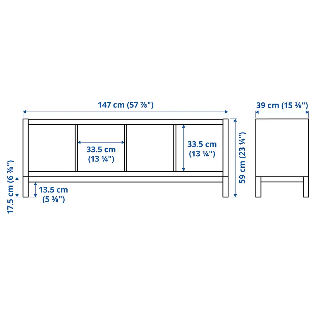 Стеллаж Ikea Kallax 147x59 (Белый) - 6