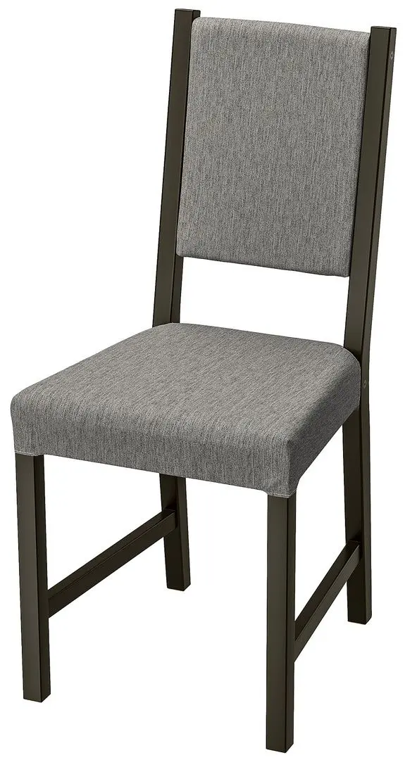 Обеденный набор Ikea Ingatorp/Stefan/Knisa 155/215см 1+4 (Черный/Серо-бежевый)