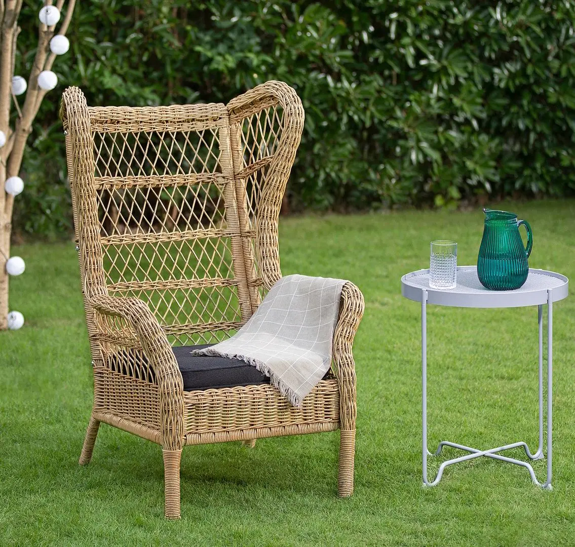 Fotoliu Ikea Risholmen/Jarpon/Duvholmen cu brate (Antracit)