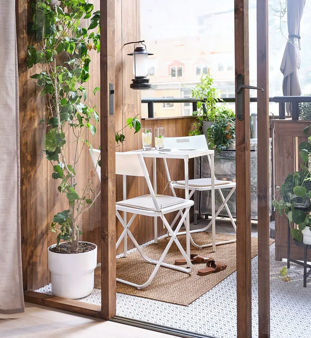 Set mobilier de gradina Ikea Fejan 1+2 (Alb)