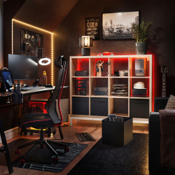 Стеллаж Ikea Kallax 147x129 (Состаренный дуб/Белый) Thumb