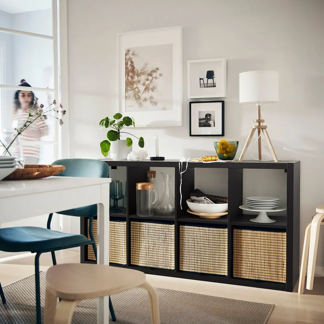 Стеллаж Ikea Kallax 77x147 (Черно-коричневый) - 8