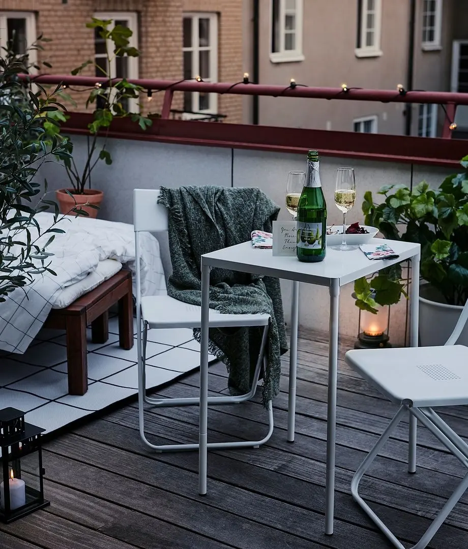 Set mobilier de gradina Ikea Fejan 1+2 (Alb)