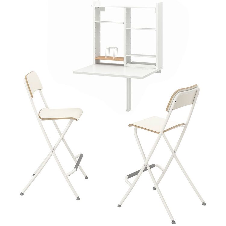 Обеденный набор Ikea Norberg/Franklin 1+2 (Белый)
