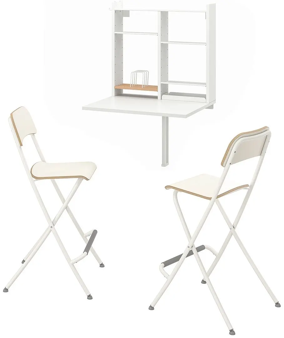 Обеденный набор Ikea Norberg/Franklin 1+2 (Белый)