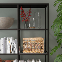 Стеллаж Ikea Vittsjo cтекло 300x36x175 (Черно-коричневый) Thumb