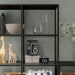 Etajera Ikea Vittsjo sticla 200x36x175 (Negru-maro) Thumb
