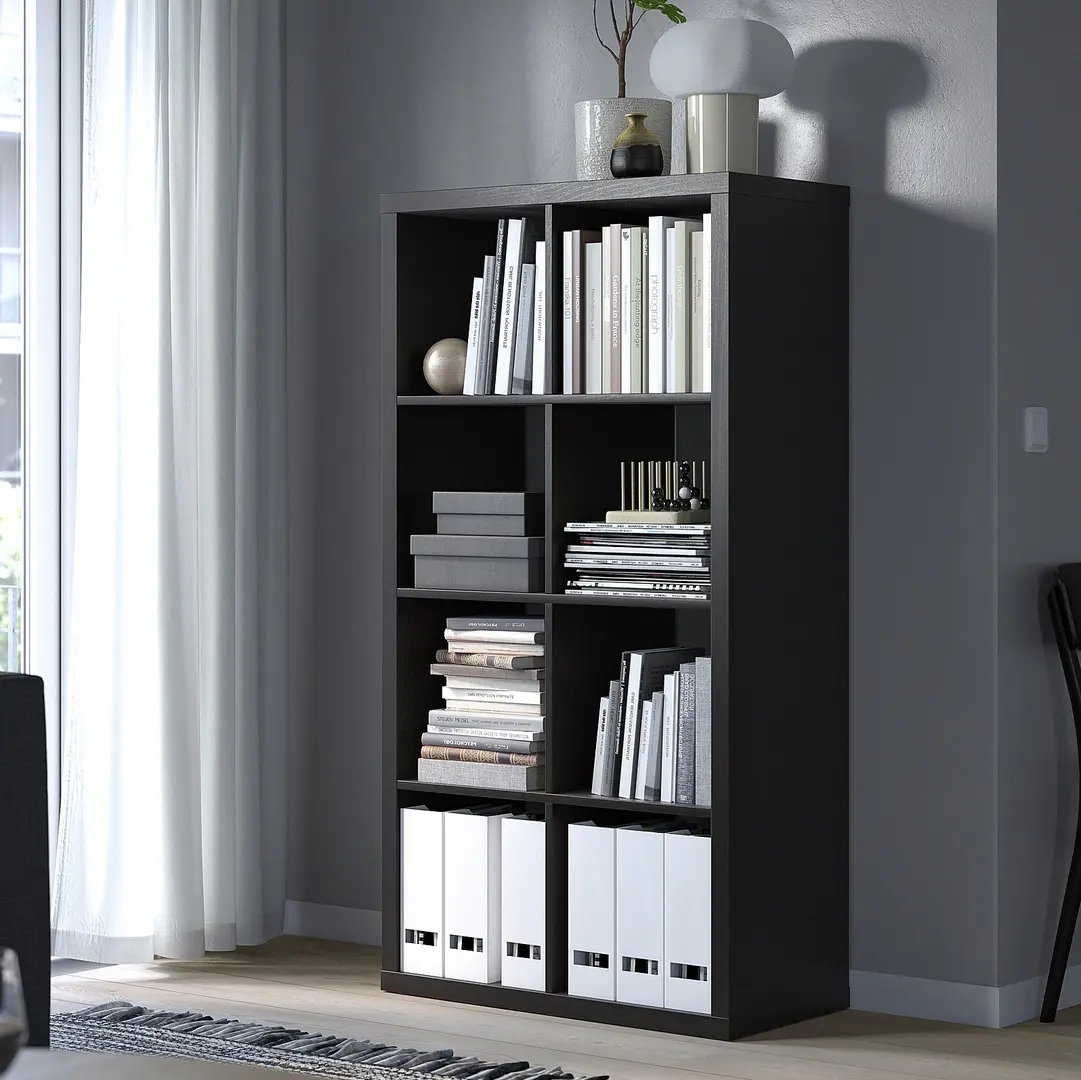 Стеллаж Ikea Kallax 77x147 (Черно-коричневый)