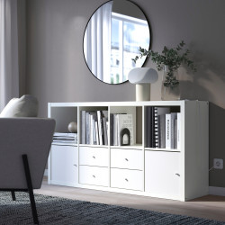 Стеллаж Ikea Kallax 4 вставки 77x147 (Белый) Thumb
