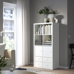 Стеллаж Ikea Kallax 4 вставки 77x147 (Белый) Thumb