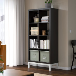 Стеллаж Ikea Kallax 77x164 (Черно-коричневый/Белый)