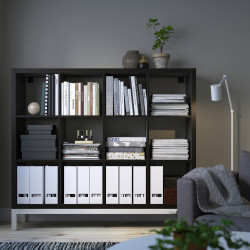 Стеллаж Ikea Kallax 147x129 (Черно-коричневый/Белый) Thumb
