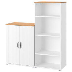 Dulap-etajera pentru carti Ikea Skruvby 130x140 (Alb) Thumb
