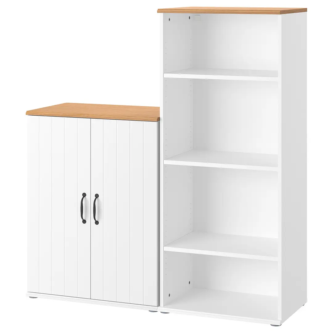 Dulap-etajera pentru carti Ikea Skruvby 130x140 (Alb) - 2