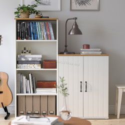 Dulap-etajera pentru carti Ikea Skruvby 130x140 (Alb)