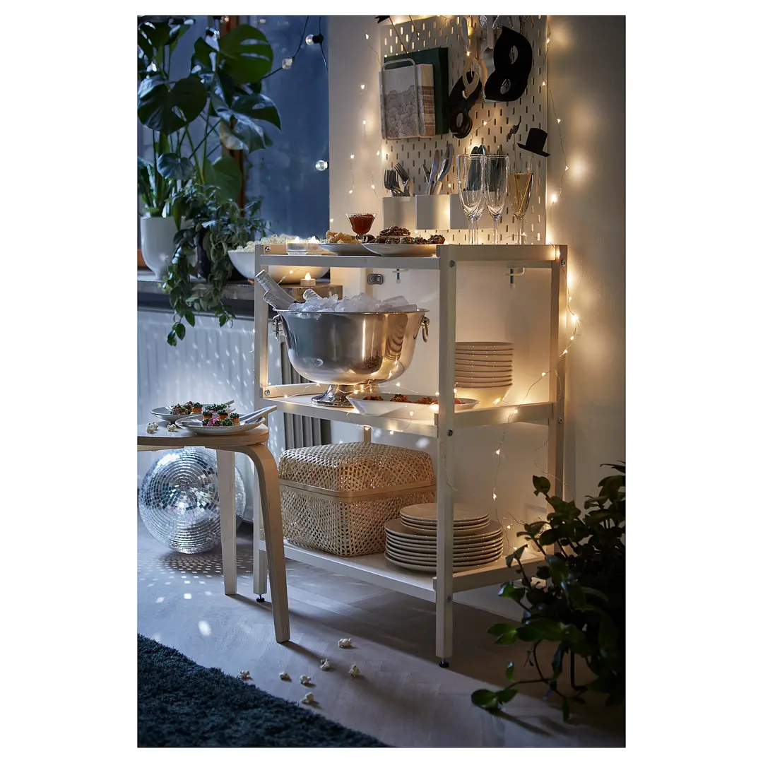 Стеллаж Ikea Ekenbben 70x34x86 (Тополь/Белый) - 7