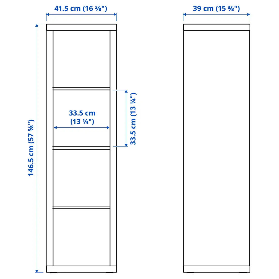Etajera Ikea Kallax 2 organizatoare 42x147 (Stejar antichizat) - 7