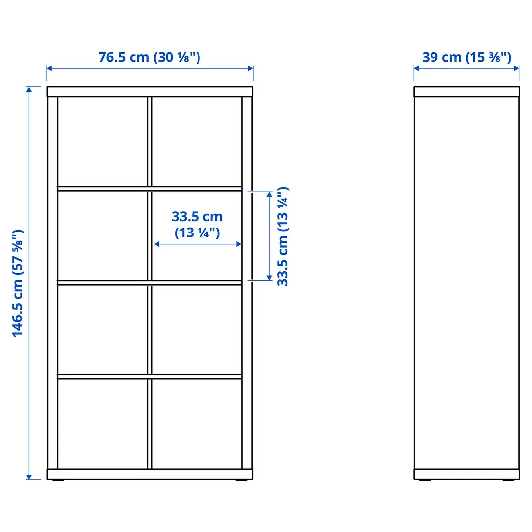 Etajera Ikea Kallax 2 organizatoare 77x147 (Negru-maro) - 6