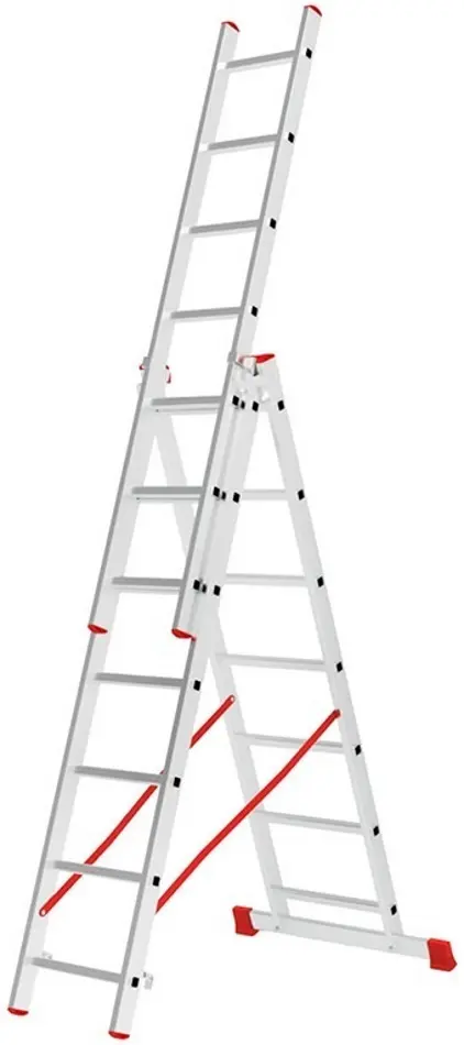 Scara din aluminiu cu trei sectii Bau Welt 44960