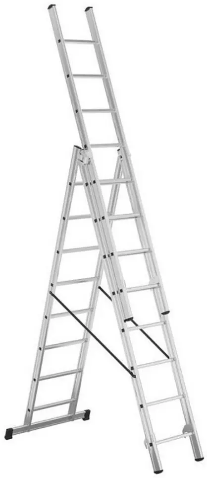 Scara din aluminiu cu trei sectii Bau Welt 44961