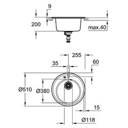 Chiuveta Grohe K200 31656AP0 (Granite Black) Thumb