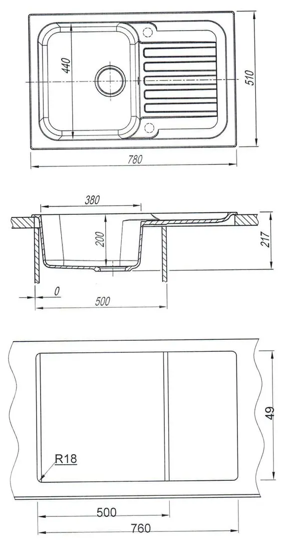 Chiuveta Dr.Gans Adel 780 (Terracotta)