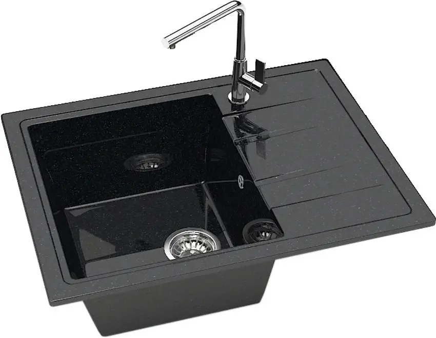 Кухонная мойка Marrbaxx Анастасия Z150Q4 (Black Gloss) - 2