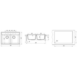 Chiuveta Dr.Gans Astra 780 (Latte) Thumb