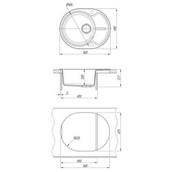 Chiuveta Dr.Gans Berta 620 (Grey) Thumb