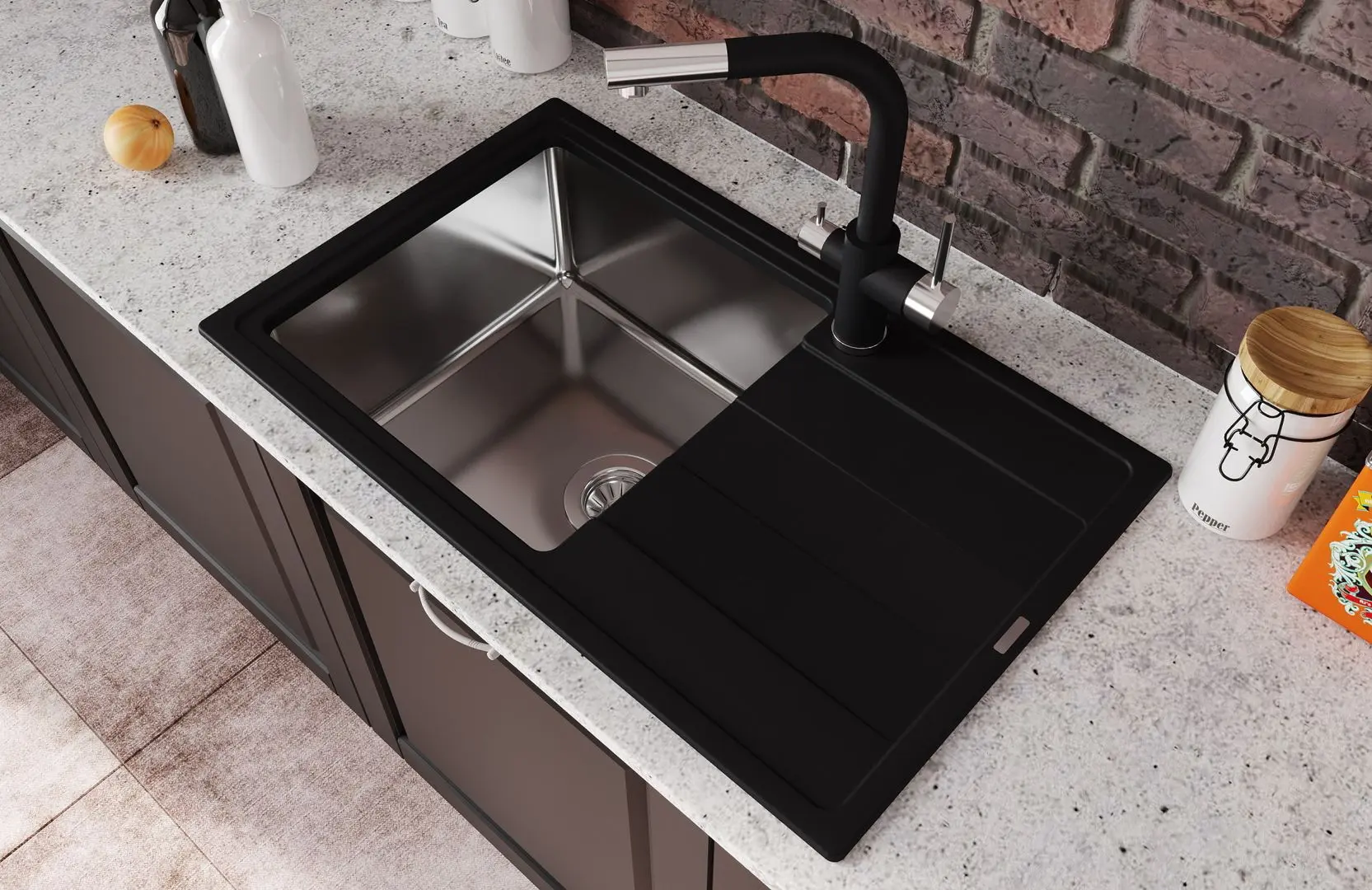 Мойка Florentina Combi 780 (Anthracite) - 3