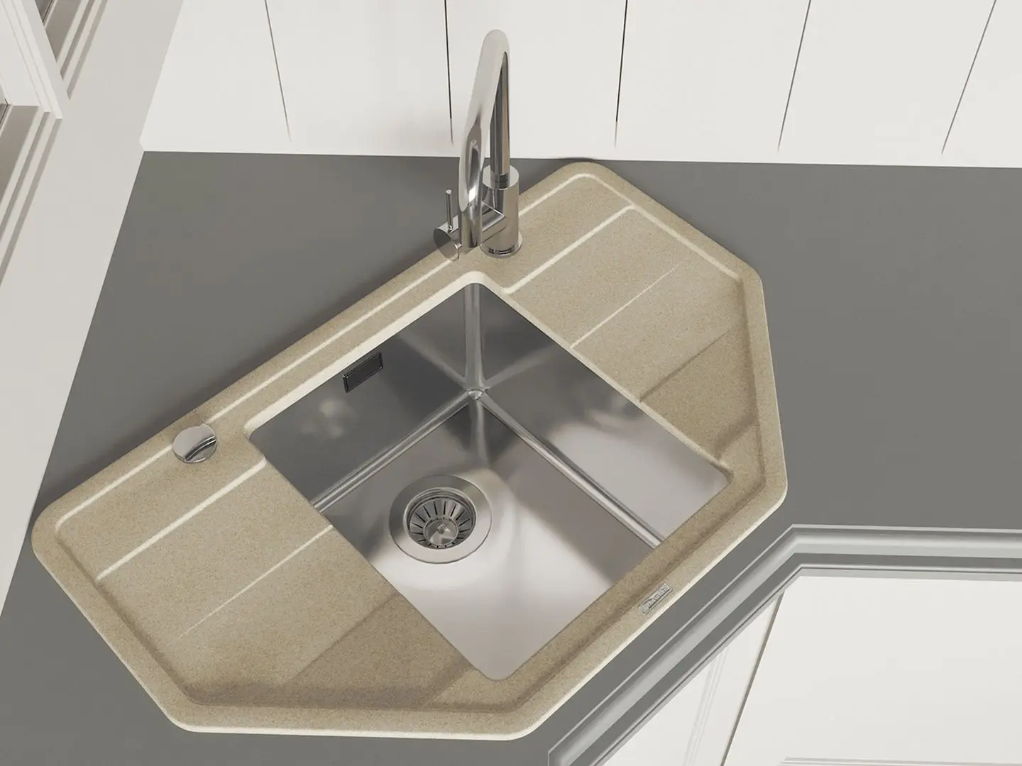 Chiuveta Florentina Combi 800С (Champagne)