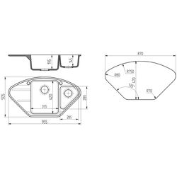 Chiuvetă Gamma Stone GS-9 (White) Thumb