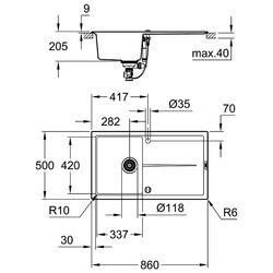 Chiuveta Grohe K400 31640AT0 (Gray) Thumb