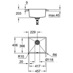 Кухонная мойка Grohe K700U 31653AT0 (Gray Granite) Thumb
