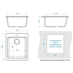 Chiuveta Marrbaxx Lindy Z008Q8 (Dark Gray Gloss) Thumb