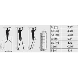 Многофункциональная лестница Strend Pro ARD Home 251410 (Silver) Thumb