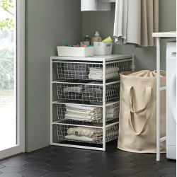 Стеллаж Ikea Jonaxel с панелью 50x51x70 (Белый)