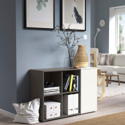 Стеллаж Ikea Eket 105x35x72 (Белый/Темно-серый)