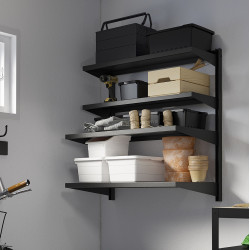 Стеллаж Ikea Bror 88x30/45x90 (Черный)