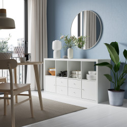 Стеллаж Ikea Kallax 4 вставки 77x147 (Белый) Thumb