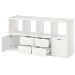 Стеллаж Ikea Kallax 4 вставки 77x147 (Белый) Thumb