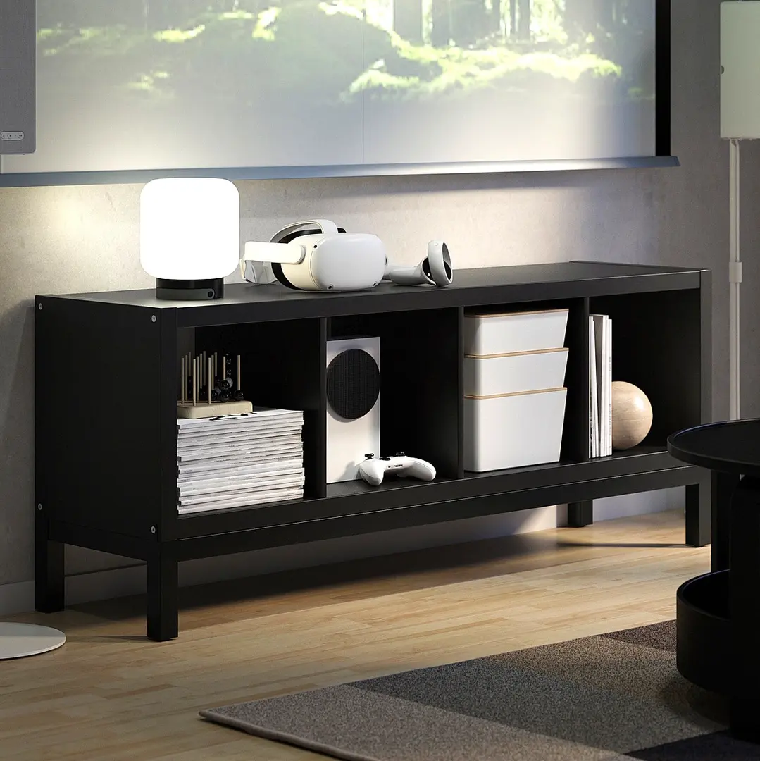 Стеллаж Ikea Kallax 147x59 (Черно-коричневый/Черный)
