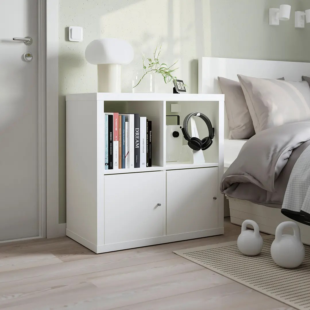 Etajera Ikea Kallax cu usi 77x77 (Alb) - 6