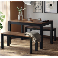 Masa Ikea Alhult 120x80 (Negru/Maro)