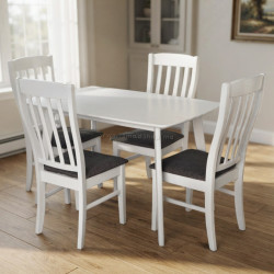 Комплект стол + 4 стула Evelin Cooper + Wenyi NV-10WP (White/Grey)