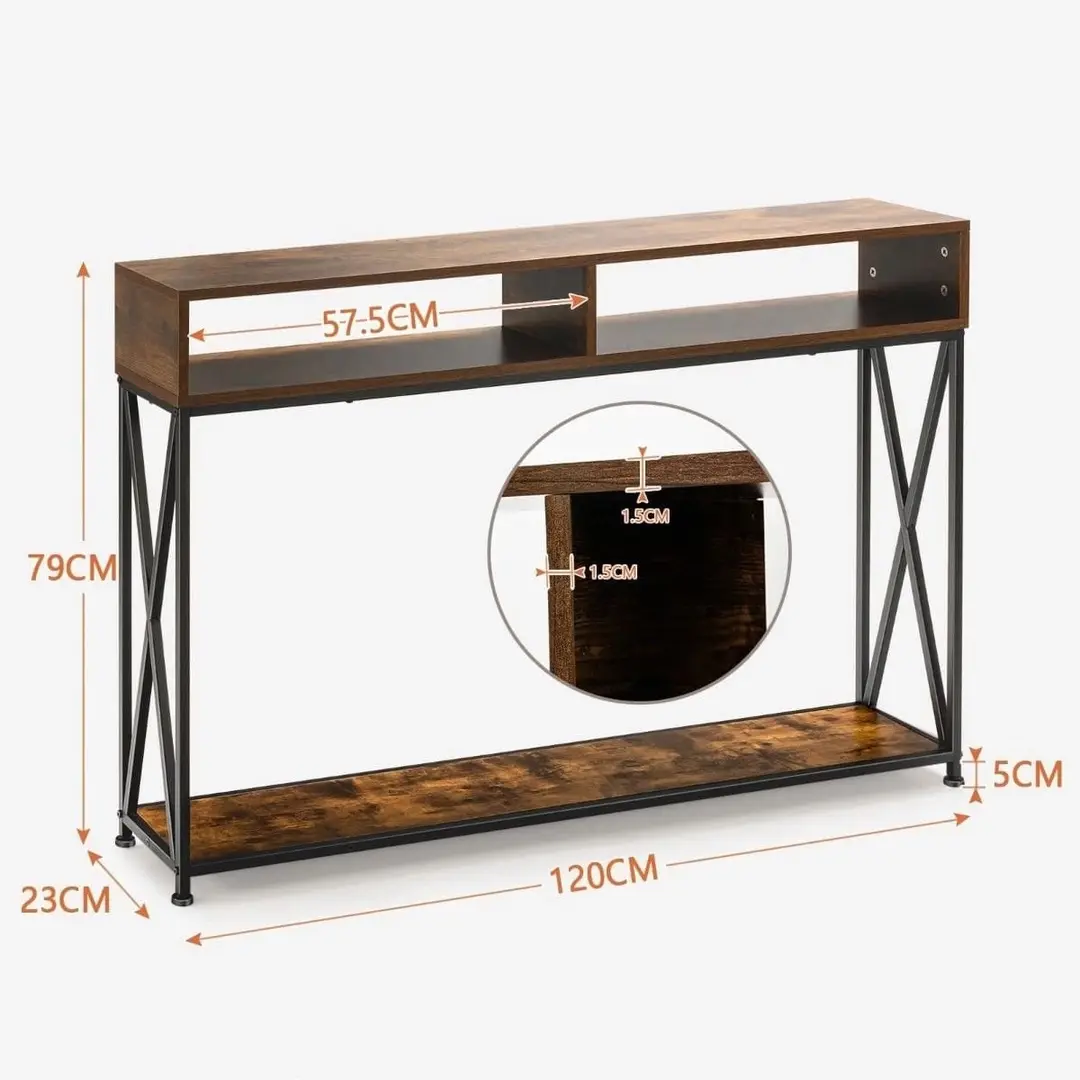 Консольный стол Costway HV10016CF (Rustic Brown)