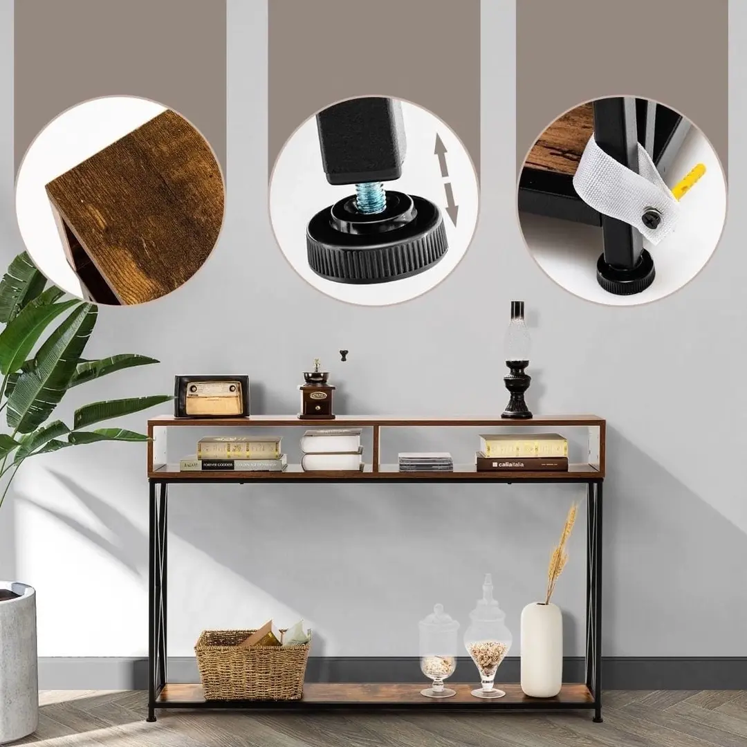 Консольный стол Costway HV10016CF (Rustic Brown)