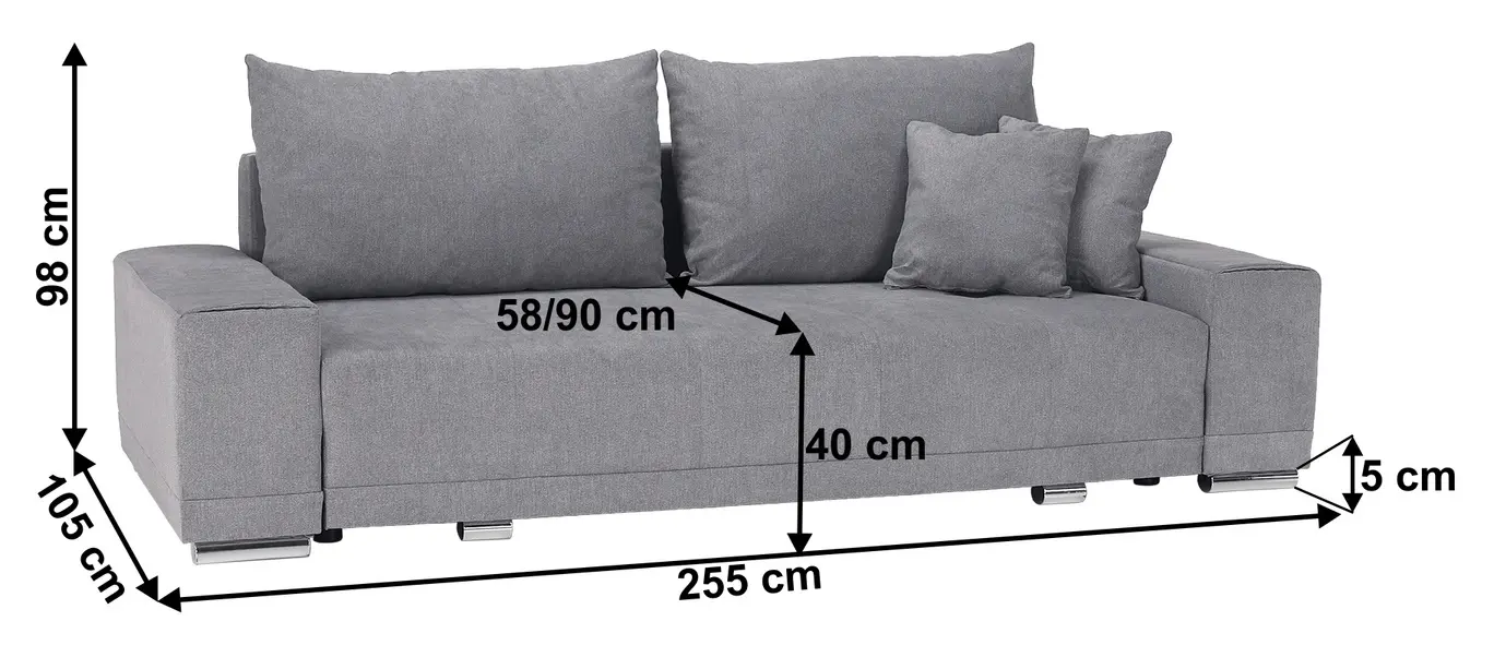 Диван раскладной Tempo Kondela Kevan Big Sofa (Light Gray)