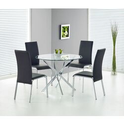 Masa Halmar Raymond (Chrome/Transparent)