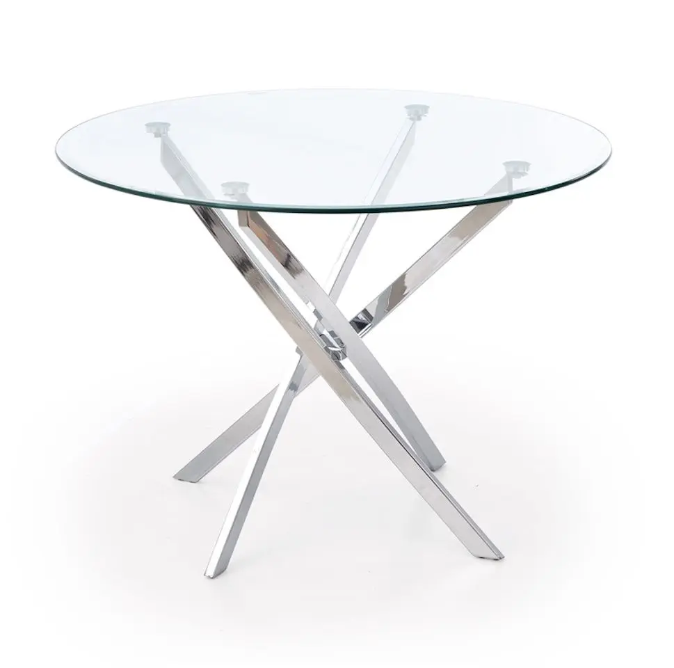 Masa Halmar Raymond (Chrome/Transparent)